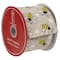 2.5" x 10yd. Burlap Bumblebee Design Wired Spring Craft Ribbon